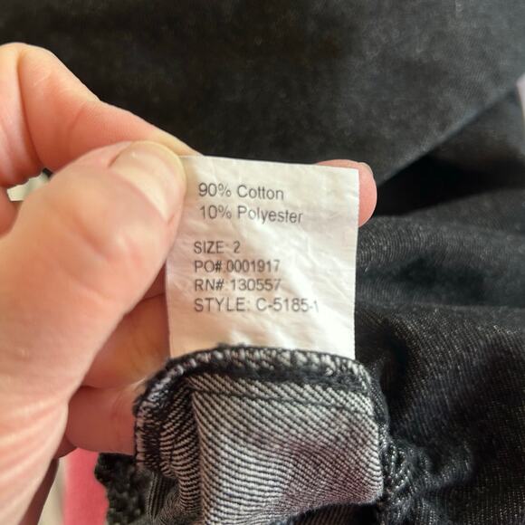 Bamboo Long Sleeve Black Denim Bubble Romper – Toddler Girl Size 2 - Picture 5 of 7